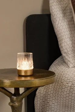 LILY - Oplaadbare Tafellamp - Accu/Batterij - Ø 8 cm - LED Dim to warm - 1x3W 2700K/3000K - Mat Goud / Messing - Set van 3*Lucide Best