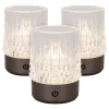 LILY - Oplaadbare Tafellamp - Accu/Batterij - Ø 8 cm - LED Dim to warm - 1x3W 2700K/3000K - Zwart chroom - Set van 3*Lucide Hot
