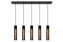 LIONEL - Hanglamp - 5xE27 - Zwart*Lucide Store