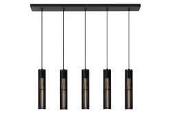 LIONEL - Hanglamp - 5xE27 - Zwart*Lucide Store