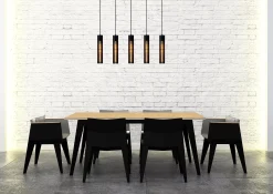 LIONEL - Hanglamp - 5xE27 - Zwart*Lucide Store