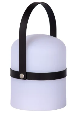 LITTLE JOE - Oplaadbare Tafellamp Binnen/Buiten - Accu/Batterij - Ø 10 cm - LED Dim to warm - 1x0,3W 2800K/3200K - IP44 - Zwart*Lucide Best Sale