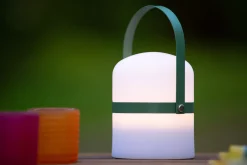 LITTLE JOE - Oplaadbare Tafellamp Binnen/Buiten - Accu/Batterij - Ø 10 cm - LED 3 StepDim - 1x0,3W 2800K/3200K - IP44 - Groen*Lucide Outlet
