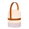 LITTLE JOE - Oplaadbare Tafellamp Binnen/Buiten - Accu/Batterij - Ø 10 cm - LED Dim to warm - 1x0,3W 2800K/3200K - IP44 - Bruin*Lucide Best Sale
