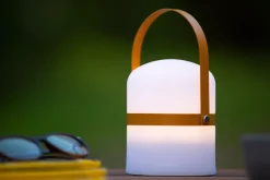 LITTLE JOE - Oplaadbare Tafellamp Binnen/Buiten - Accu/Batterij - Ø 10 cm - LED Dim to warm - 1x0,3W 2800K/3200K - IP44 - Bruin*Lucide Best Sale