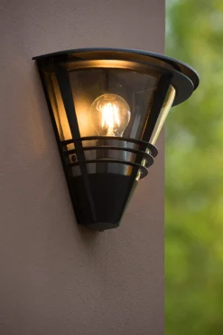 LIVIA - Wandlamp Binnen/Buiten - 1xE27 - IP44 - Zwart*Lucide Shop