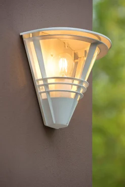 LIVIA - Wandlamp Binnen/Buiten - 1xE27 - IP44 - Wit*Lucide Cheap