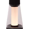 LORALI - Oplaadbare Tafellamp Binnen/Buiten - Accu/Batterij - Ø 7,7 cm - LED Dimb. - IP44 - Zwart*Lucide Store