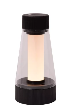 LORALI - Oplaadbare Tafellamp Binnen/Buiten - Accu/Batterij - Ø 7,7 cm - LED Dimb. - IP44 - Zwart*Lucide Store
