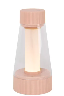 LORALI - Oplaadbare Tafellamp Binnen/Buiten - Accu/Batterij - Ø 7,7 cm - LED Dimb. - IP44 - Roze*Lucide Cheap