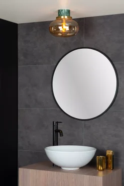 LORENA - Plafonnière Badkamer - Ø 23 cm - 1xE27 - IP44 - Amber*Lucide Hot