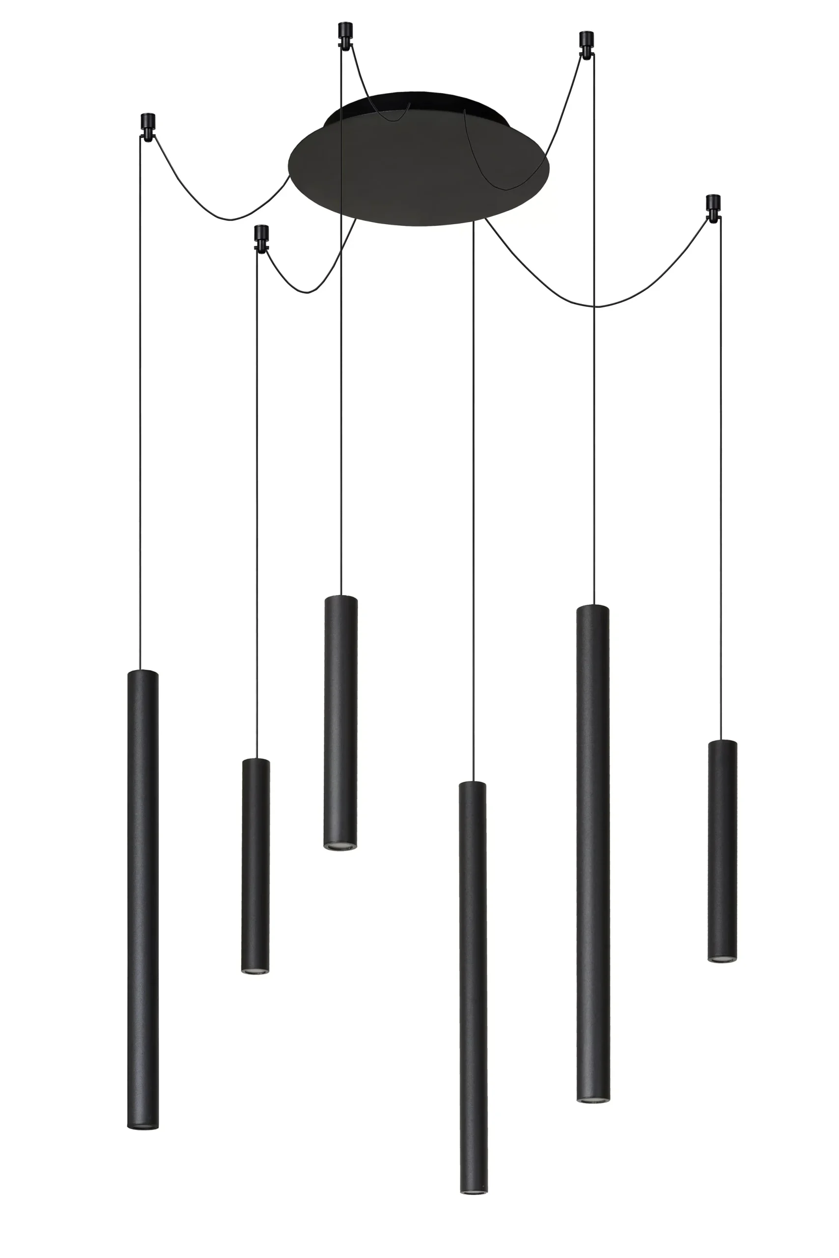 LORENZ - Hanglamp - Ø 120 cm - LED Dimb. - 6x4W 3000K - Zwart*Lucide Flash Sale