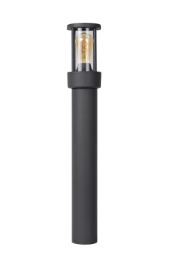 LORI - Sokkellamp - 1xE27 - IP44 - Dag/nacht sensor - Antraciet*Lucide New