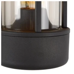 LORI - Wandlamp Binnen/Buiten - Ø 12 cm - 1xE27 - IP44 - Dag/nacht sensor - Antraciet*Lucide Store