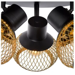LUCAS - Plafondspot - 3xE14 - Mat Goud / Messing*Lucide Outlet