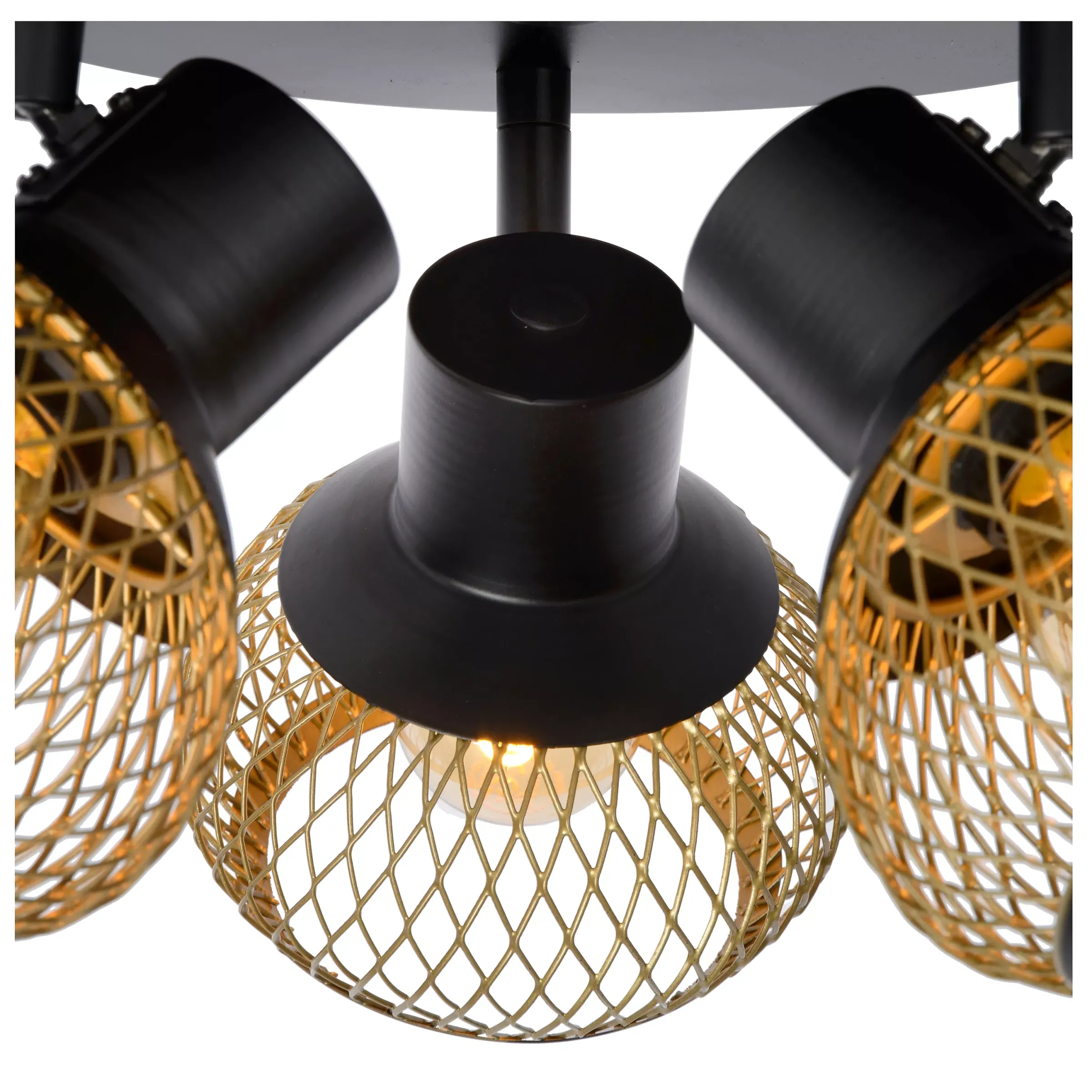 LUCAS - Plafondspot - 3xE14 - Mat Goud / Messing*Lucide Outlet