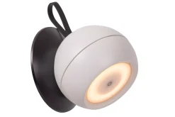 LUNEX - Oplaadbare Wandlamp Binnen/Buiten - Accu/Batterij - LED Dimb. - 1x2W 3000K - IP54 - Magnetisch - Wit*Lucide Store