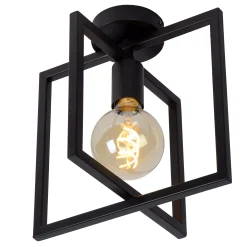 LUUK - Plafonnière - 1xE27 - Zwart*Lucide Flash Sale