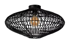 MAGALI - Plafonnière - Ø 56 cm - 1xE27 - Zwart*Lucide Cheap