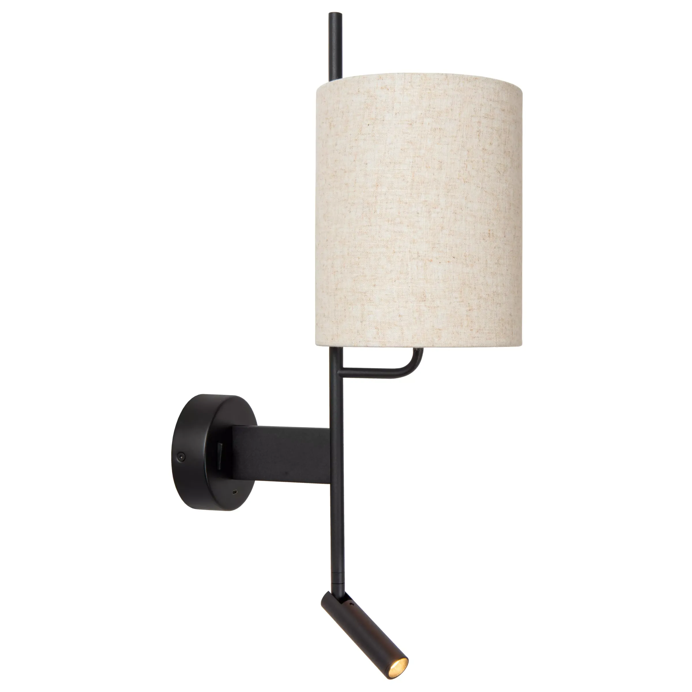 MAGIC - Wandlamp - 1xE27 - Met USB oplaadpunt - Zwart*Lucide Clearance
