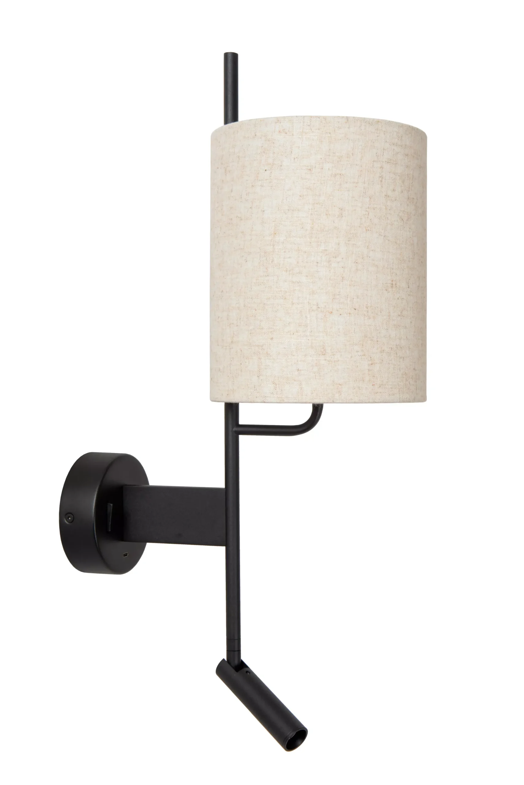 MAGIC - Wandlamp - 1xE27 - Met USB oplaadpunt - Zwart*Lucide Clearance