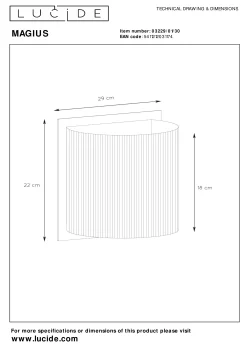 MAGIUS - Wandlamp - 1xE27 - Naturel*Lucide Best Sale