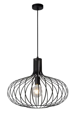 MANUELA - Hanglamp - Ø 50 cm - 1xE27 - Zwart*Lucide Clearance
