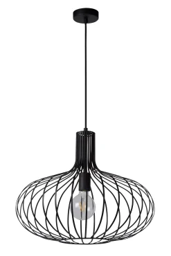 MANUELA - Hanglamp - Ø 50 cm - 1xE27 - Zwart*Lucide Clearance