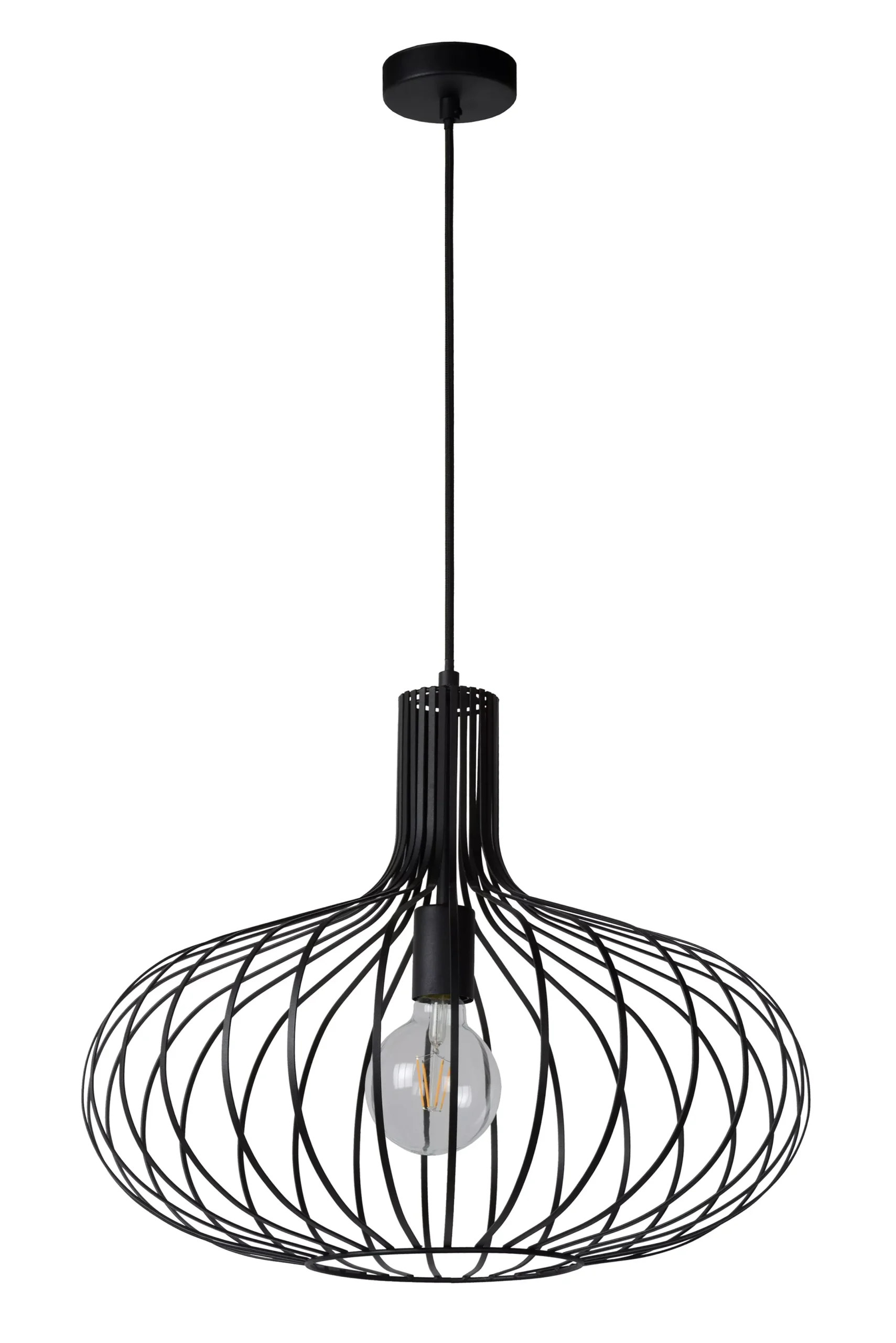 MANUELA - Hanglamp - Ø 50 cm - 1xE27 - Zwart*Lucide Clearance