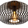 MANUELA - Plafonnière - Ø 39,5 cm - 1xE27 - Zwart*Lucide Fashion