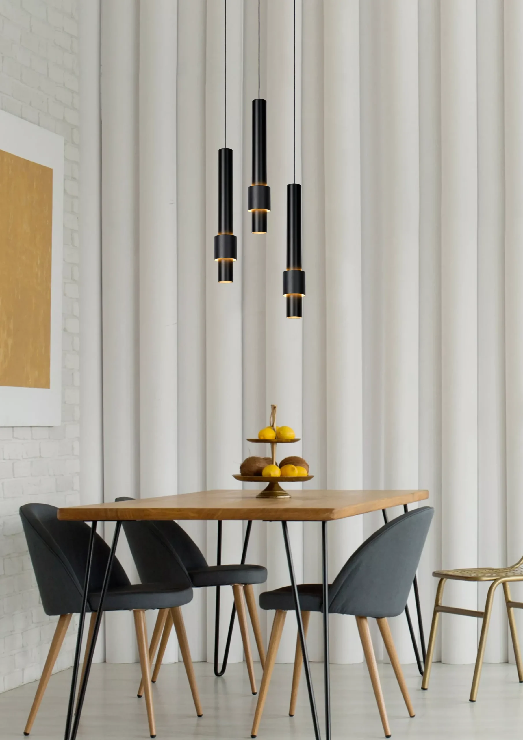 MARGARY - Hanglamp - Ø 28 cm - LED Dimb. - 3x4W 2700K - Zwart*Lucide Outlet