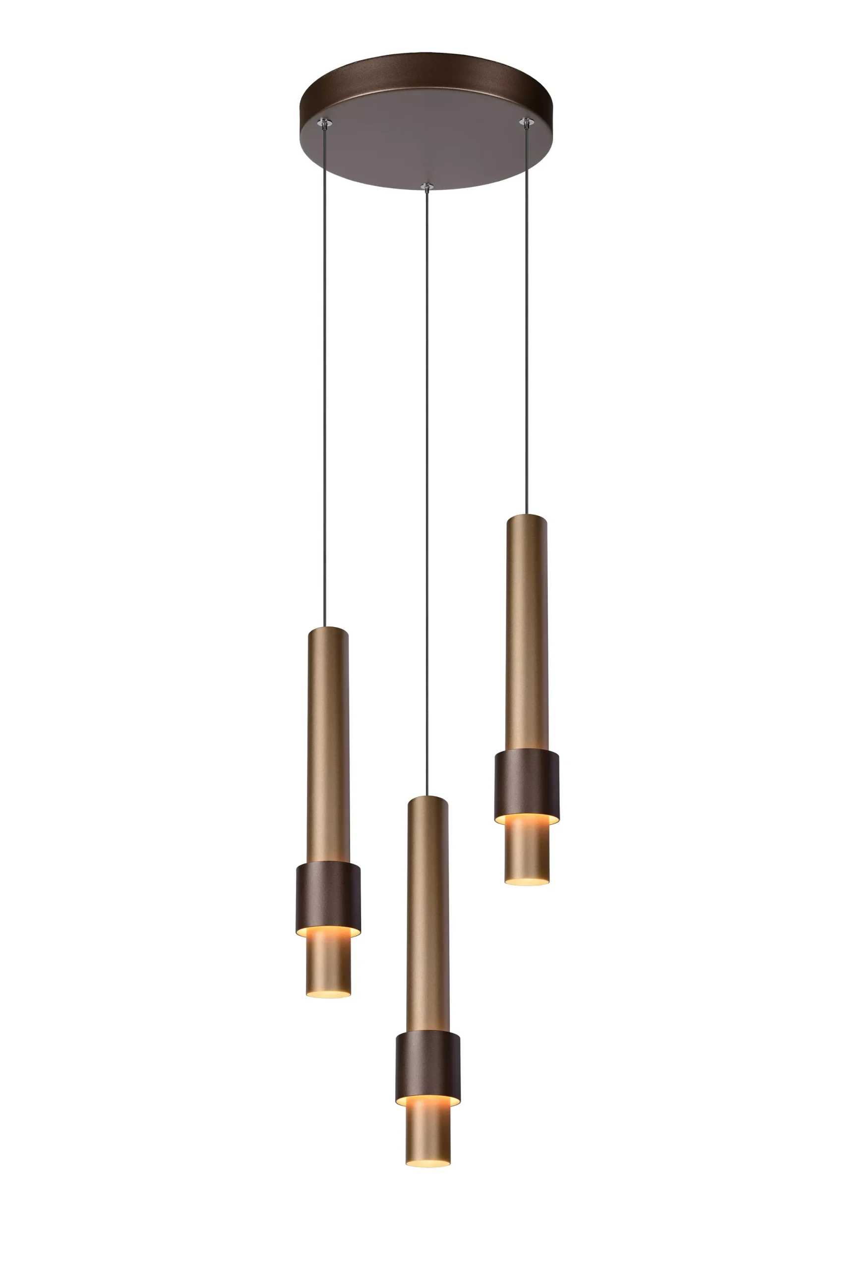 MARGARY - Hanglamp - Ø 28 cm - LED Dimb. - 3x4W 2700K - Koffie*Lucide Sale