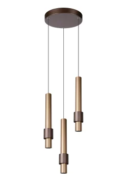 MARGARY - Hanglamp - Ø 28 cm - LED Dimb. - 3x4W 2700K - Koffie*Lucide Sale
