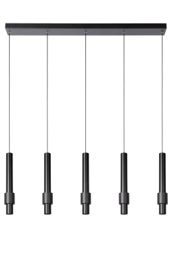 MARGARY - Hanglamp - LED Dimb. - 5x4,2W 2700K - Zwart*Lucide Shop