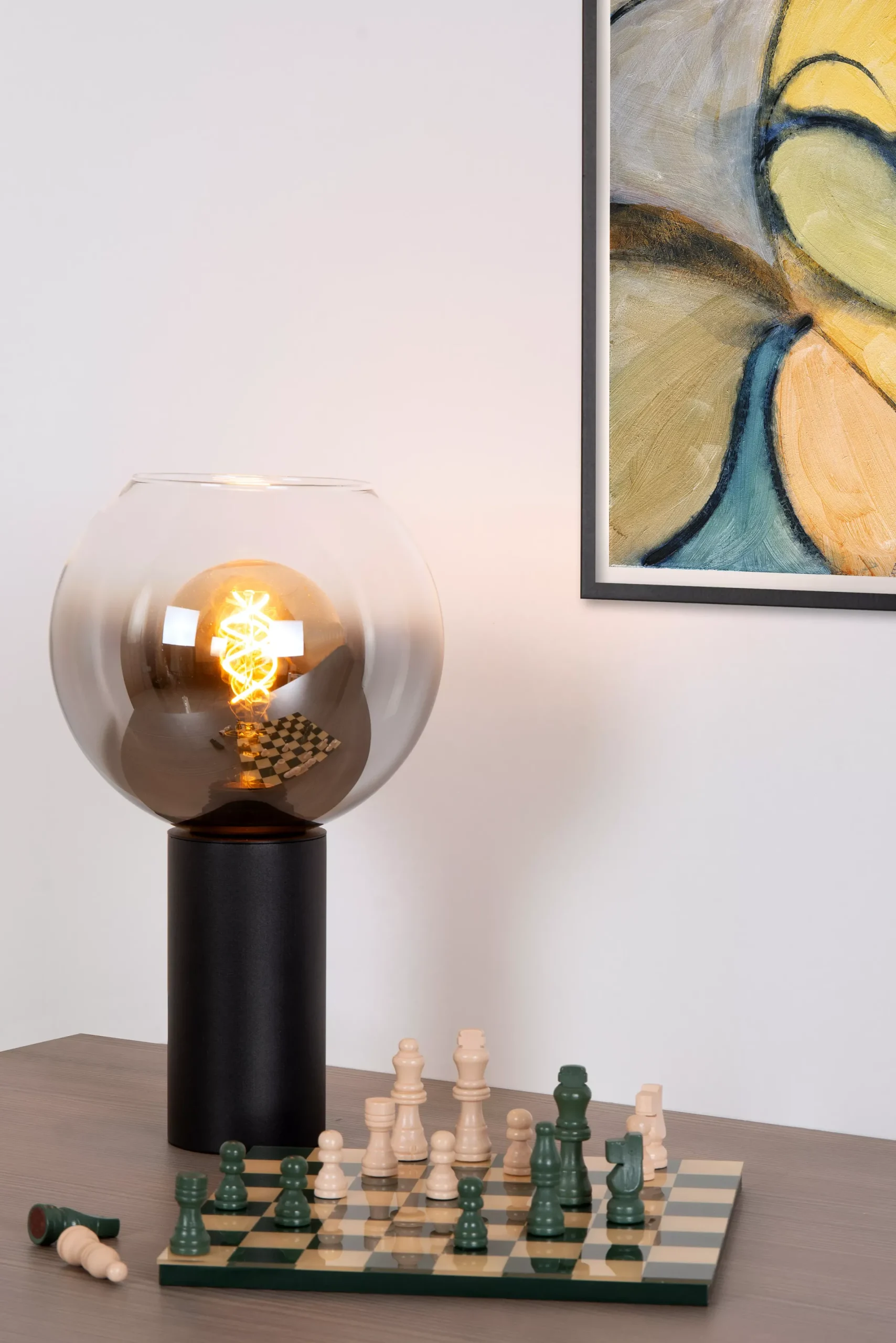 MARIUS - Tafellamp - Ø 20 cm - 1xE27 - Zwart*Lucide Flash Sale