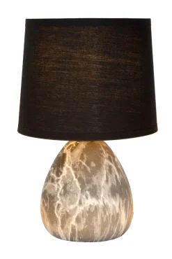 MARMO - Tafellamp - Ø 16 cm - 1xE14 - Zwart*Lucide New