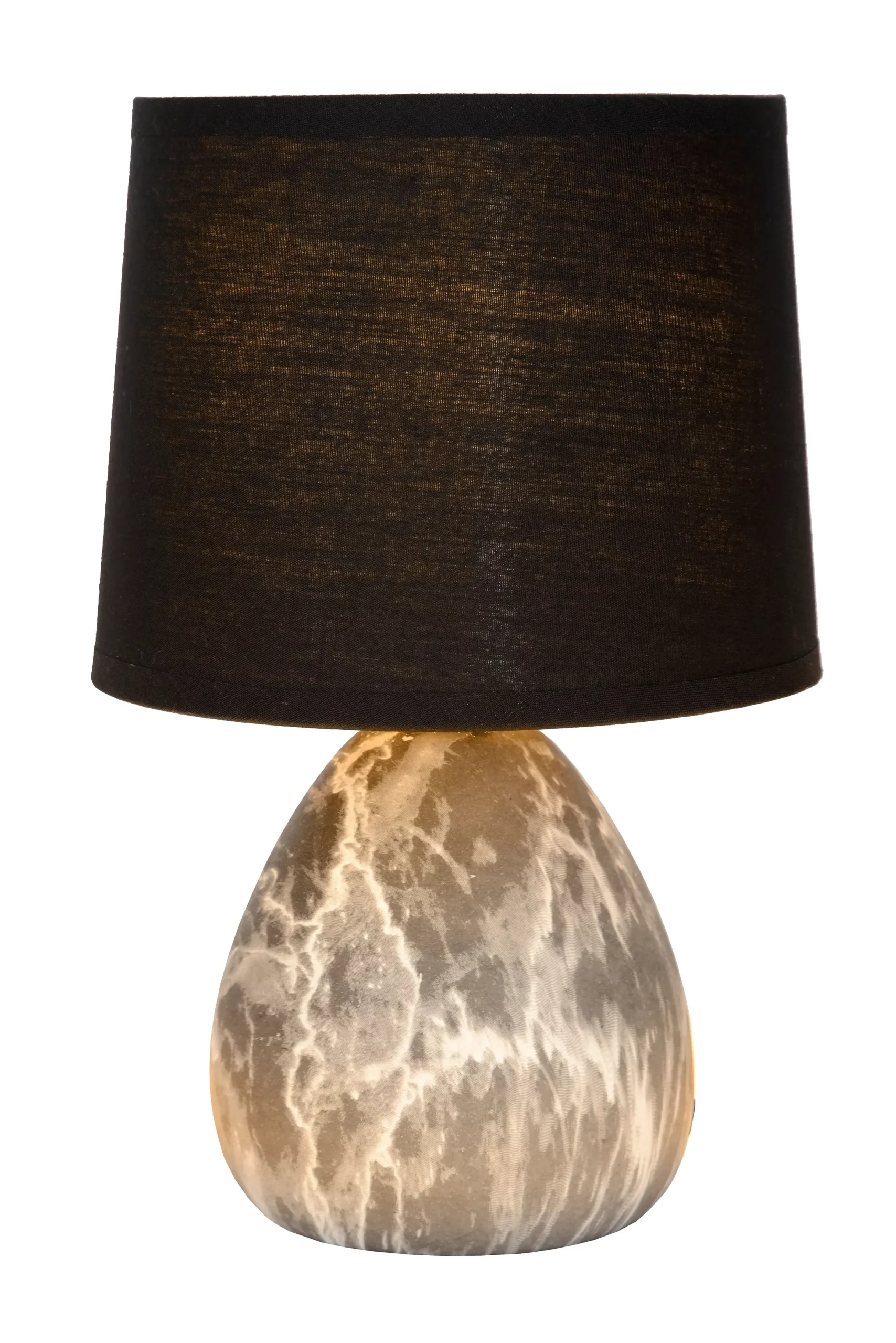 MARMO - Tafellamp - Ø 16 cm - 1xE14 - Zwart*Lucide New
