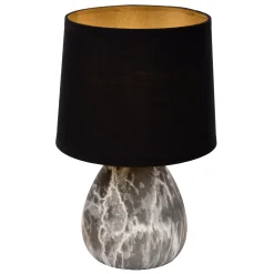 MARMO - Tafellamp - Ø 16 cm - 1xE14 - Zwart*Lucide New