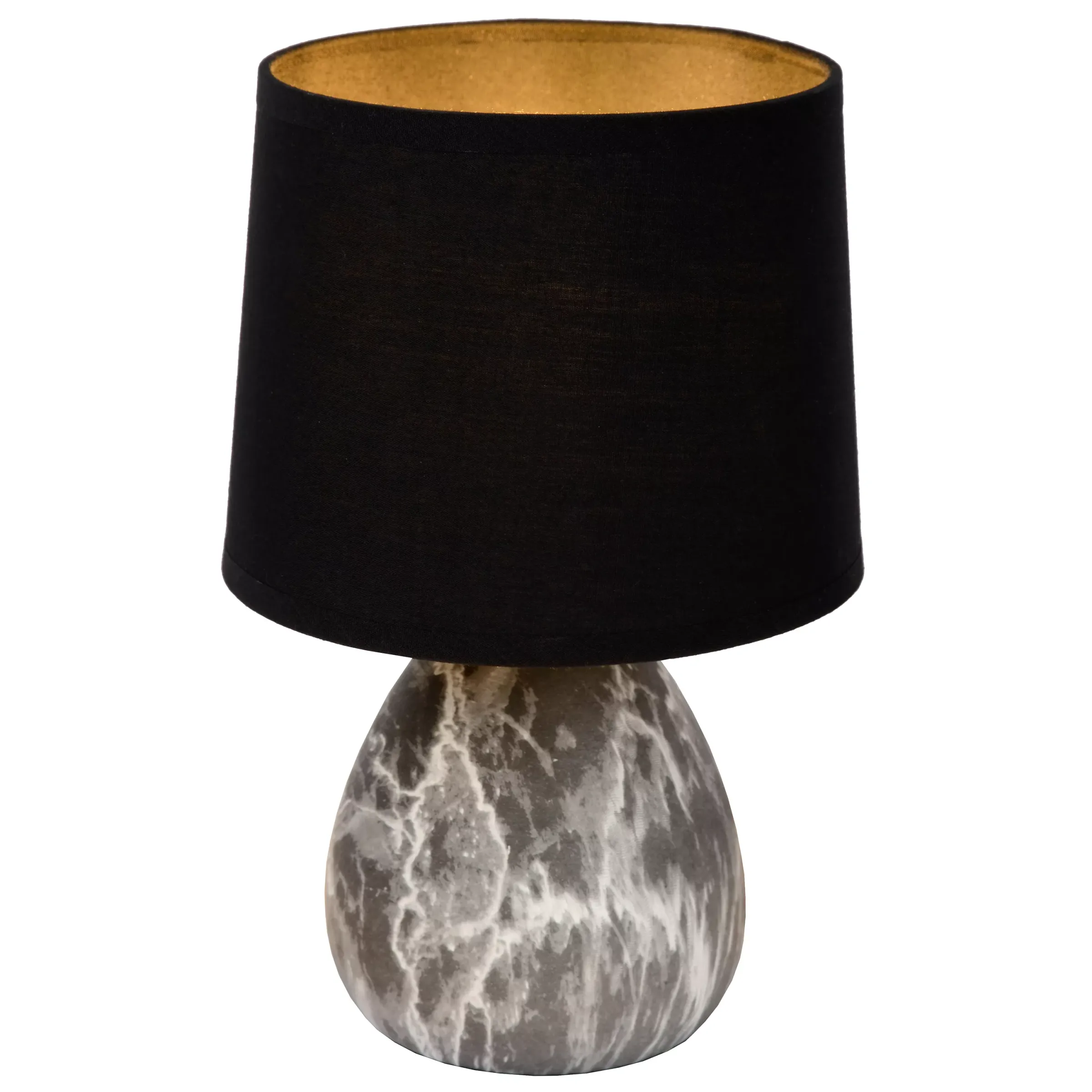 MARMO - Tafellamp - Ø 16 cm - 1xE14 - Zwart*Lucide New
