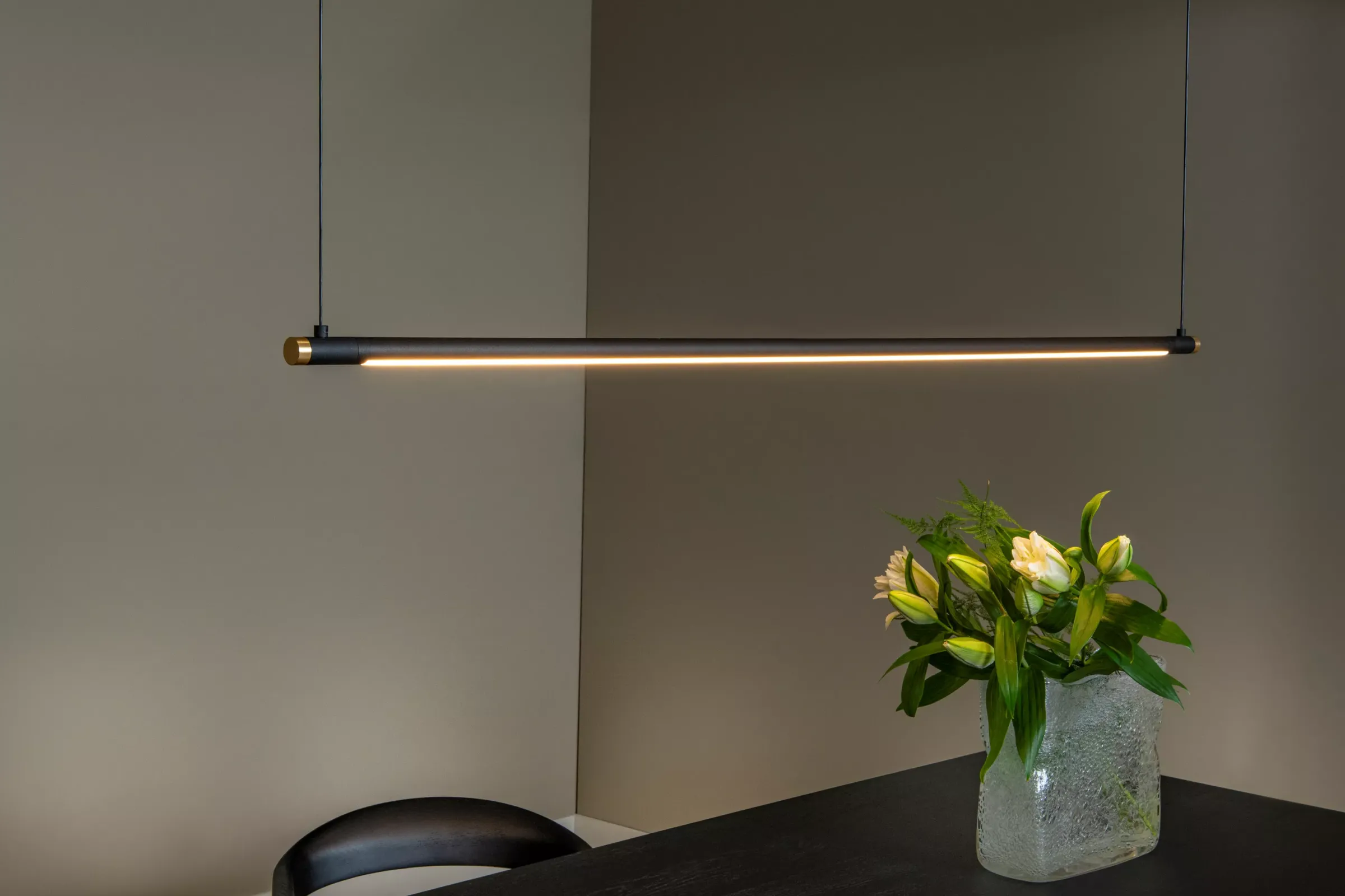 MARNIK - Hanglamp - Ø 2,5 cm - LED Dimb. - CCT - 1x22W 2700K/4000K - Zwart*Lucide Sale