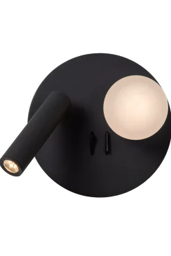 MATIZ - Bedlamp / Wandlamp - Ø 16,5 cm - LED - 3000K - Met USB oplaadpunt - Zwart*Lucide Shop