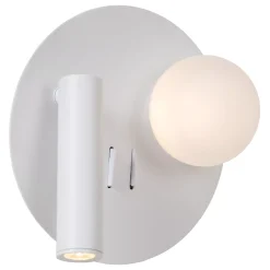 MATIZ - Bedlamp / Wandlamp - Ø 16,5 cm - LED - 3000K - Met USB oplaadpunt - Wit*Lucide Cheap