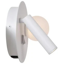 MATIZ - Bedlamp / Wandlamp - Ø 16,5 cm - LED - 3000K - Met USB oplaadpunt - Wit*Lucide Cheap
