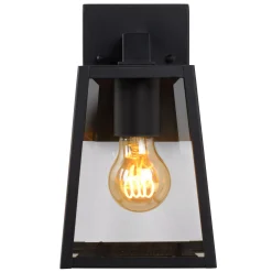 MATSLOT - Wandlamp Binnen/Buiten - 1xE27 - IP23 - Zwart*Lucide Store