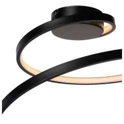 MAXENCE - Plafonnière - Ø 46 cm - LED 3 StepDim - 1x24W 3000K - Zwart*Lucide Hot