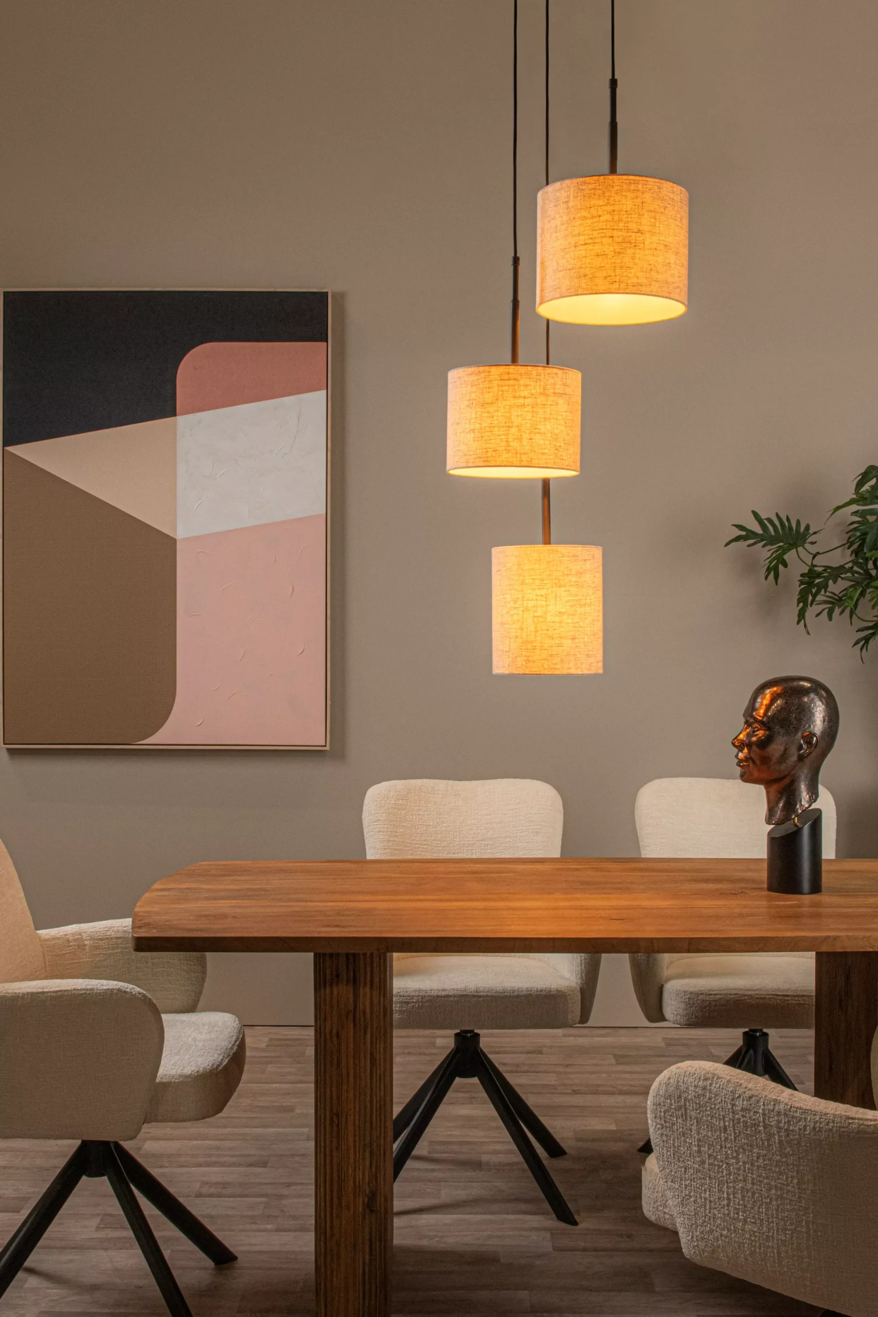 MAYA - Hanglamp - Ø 46 cm - 3xE27 - Beige*Lucide Fashion
