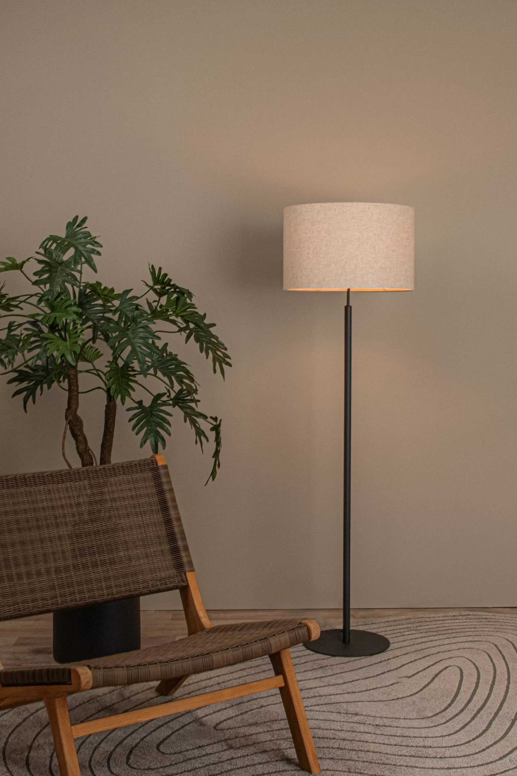 MAYA - Vloerlamp - Ø 45 cm - 1xE27 - Beige*Lucide Clearance