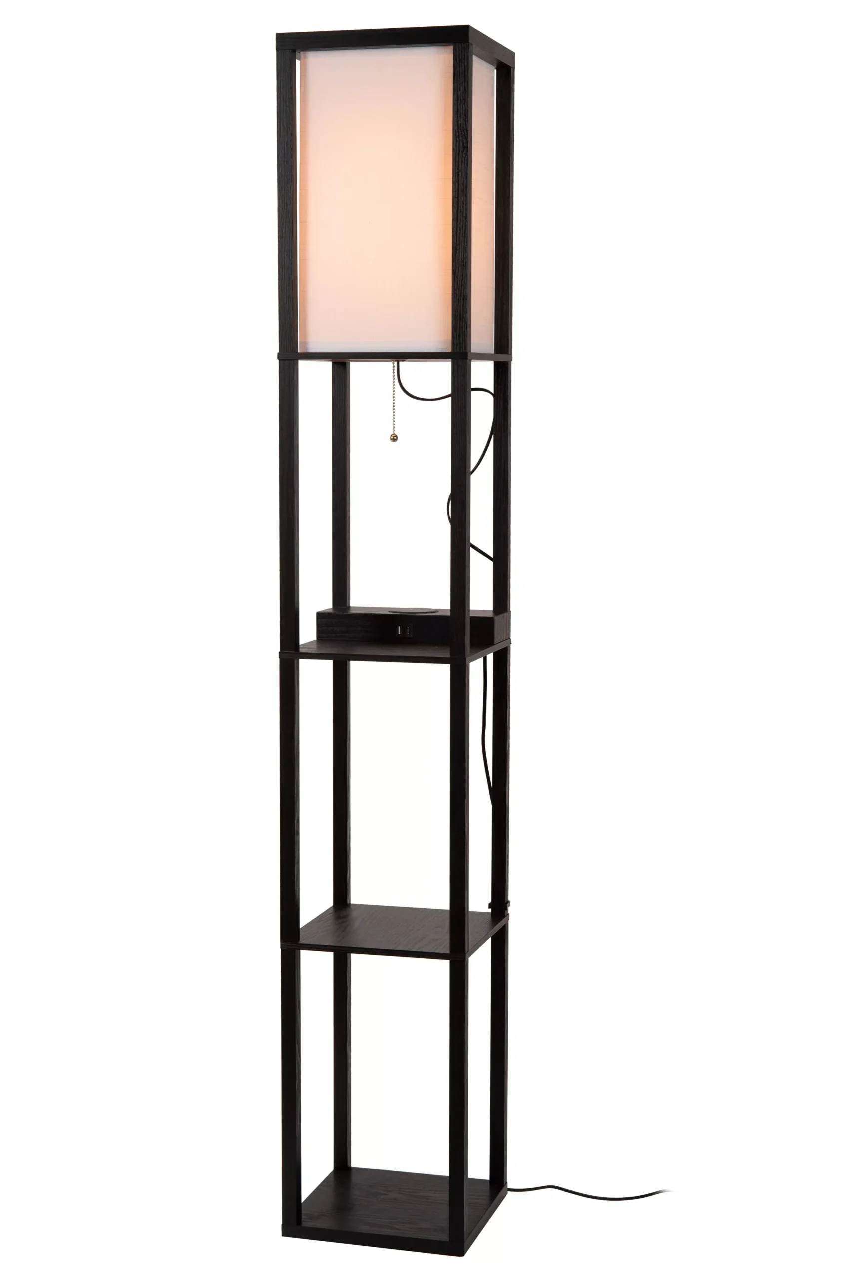 MENNO - Vloerlamp - 1xE27 - Met draadloze oplader - Zwart*Lucide Best Sale