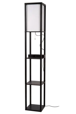 MENNO - Vloerlamp - 1xE27 - Met draadloze oplader - Zwart*Lucide Best Sale