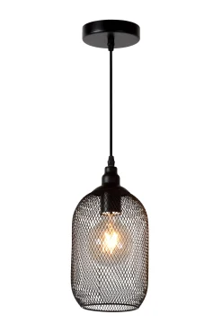 MESH - Hanglamp - Ø 15 cm - 1xE27 - Zwart*Lucide Outlet
